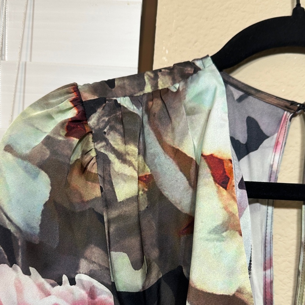 Express Multicolor Floral Long Sleeve Dress - Picture 7 of 10